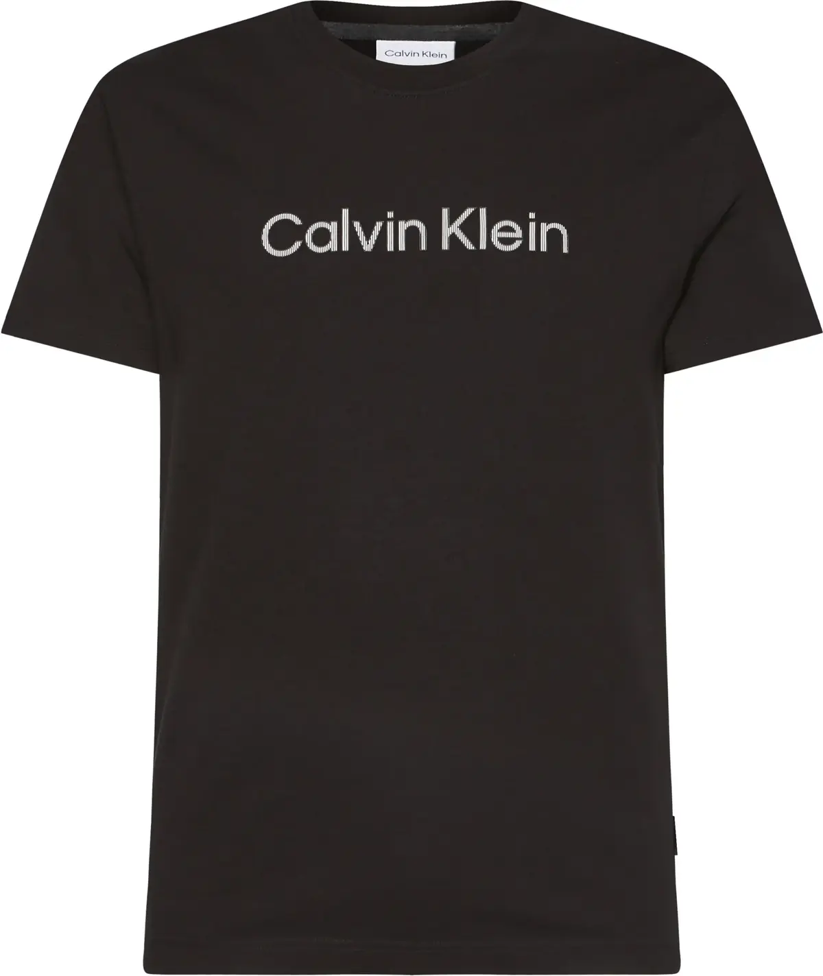 Calvin Klein RAISED STRIPED LOGO Erkek Siyah T-Shirt