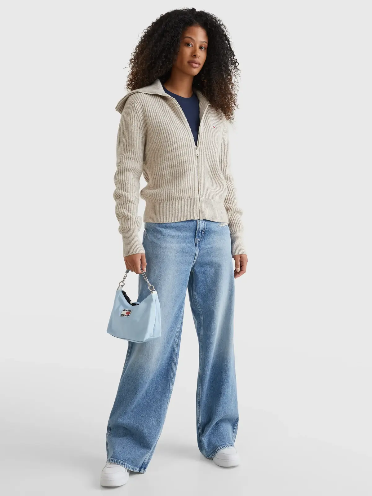 Tommy Hilfiger TJW SAILOR COLLAR ZI Kadın Krem Kazak