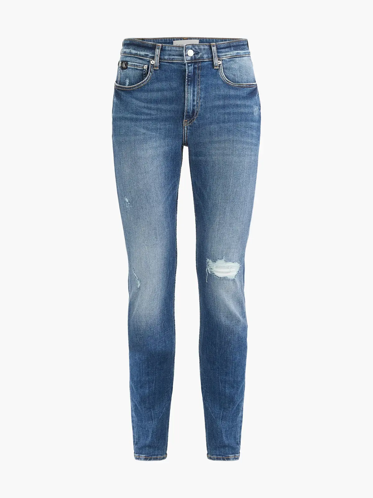 Calvin Klein SLIM TAPER Erkek mavi Kot Pantolon