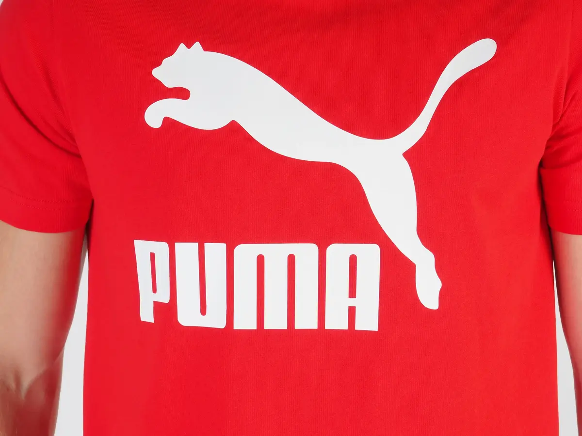 Puma Classics Logi Tee Kırmızı Erkek T-shirt