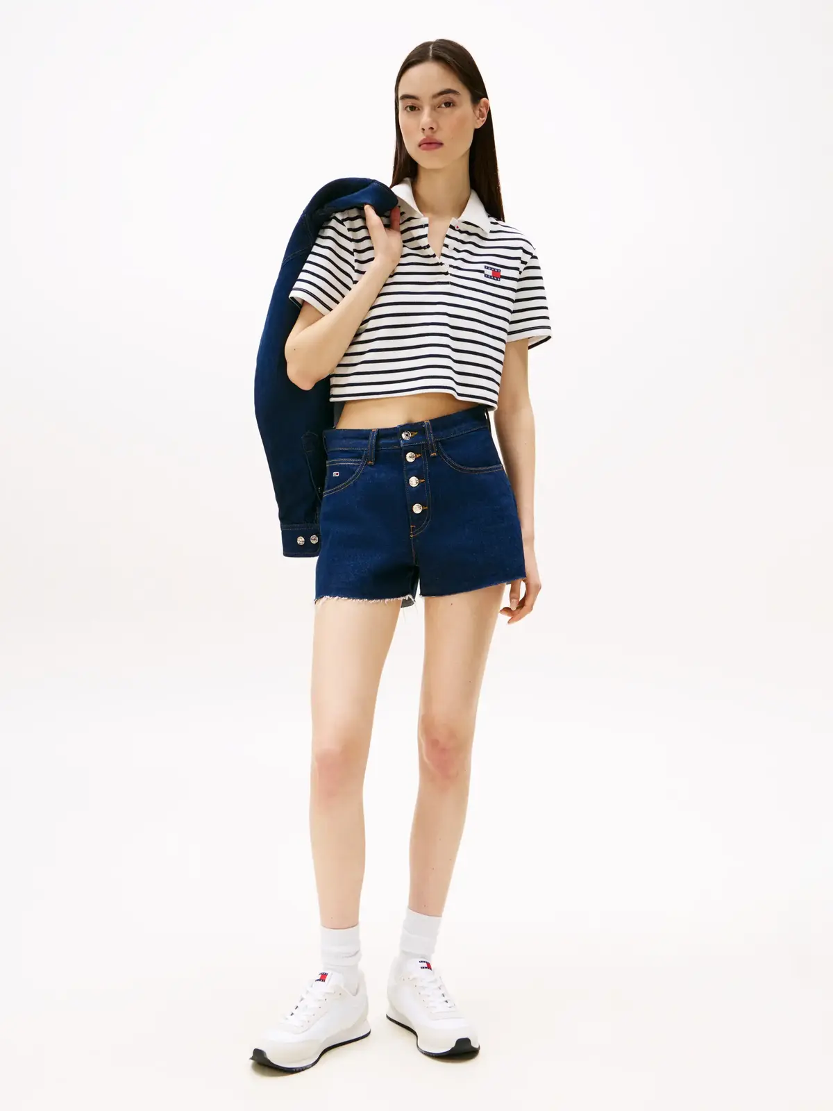 Tommy Hilfiger TJW CRP BADGE SS POL, 0FC Beyaz Kadın T-Shirt & Polo