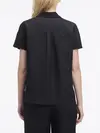 Calvin Klein LINEN BLEND SS SHIRT, BEH Siyah Kadın Gömlek