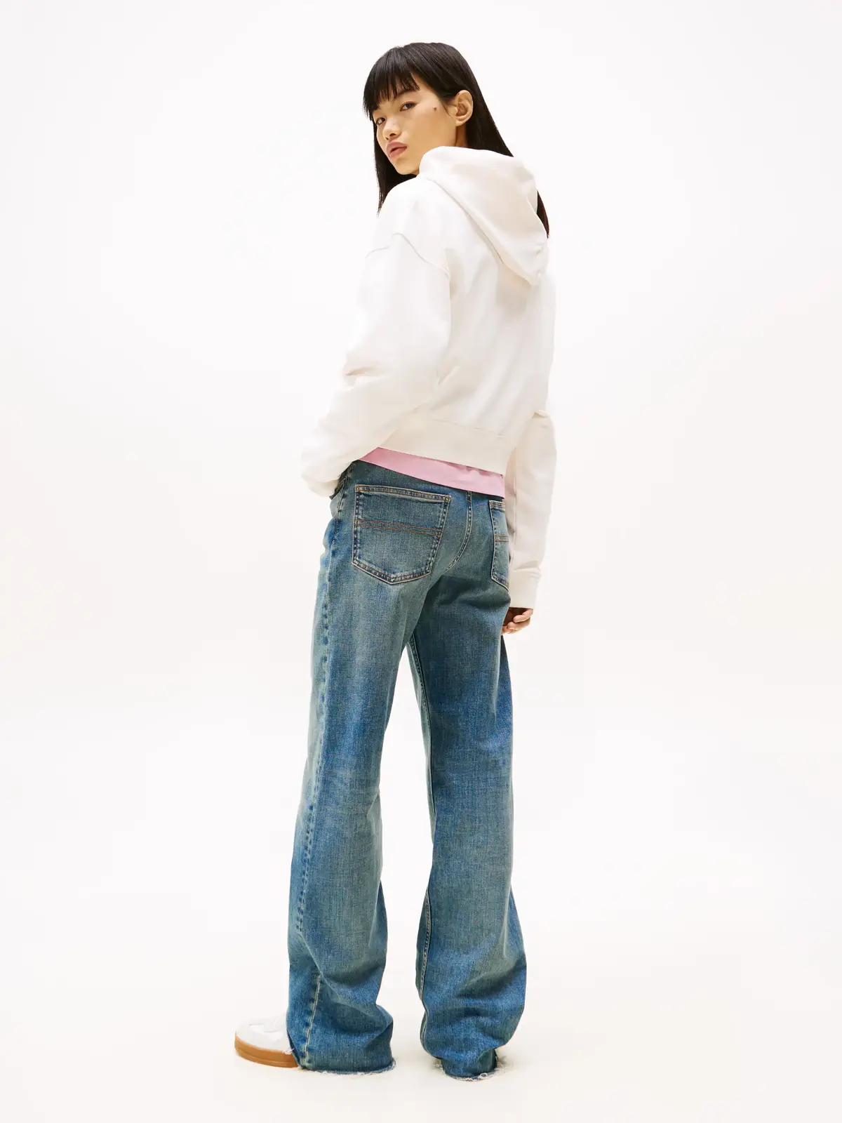 Tommy Hilfiger TJW BOXY CRP GMD VAR, YBH Krem Kadın Sweatshirt