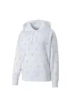 Puma Brand Love Aop Hoodie Fl Beyaz Kadın Hoodie
