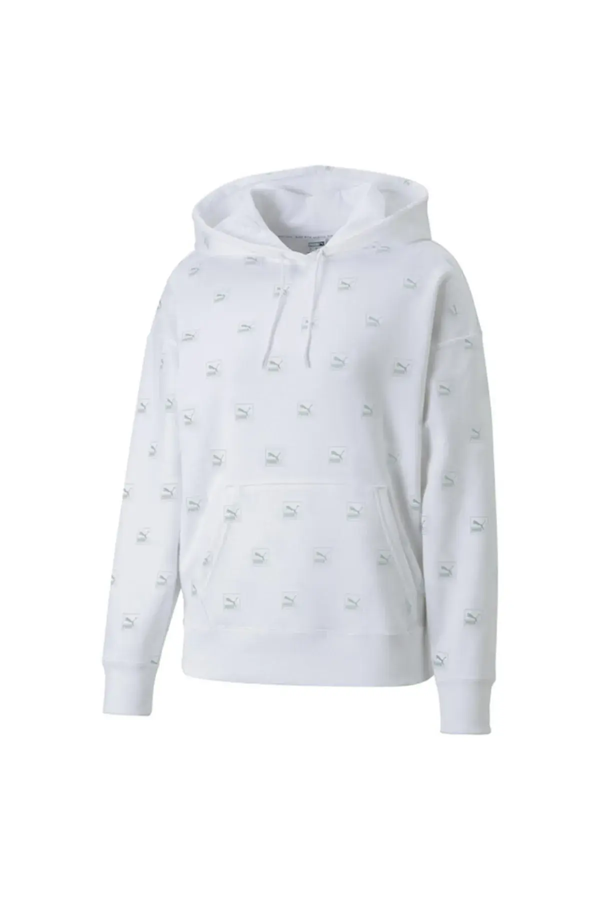 Puma Brand Love Aop Hoodie Fl Beyaz Kadın Hoodie