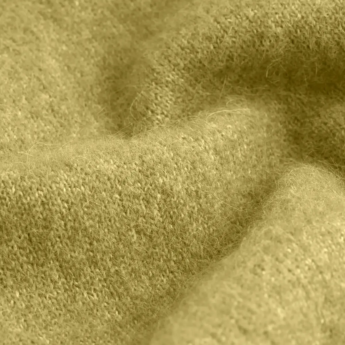 Calvin Klein FLUFFY YARN V-NECK S Kadın Yeşil Kazak