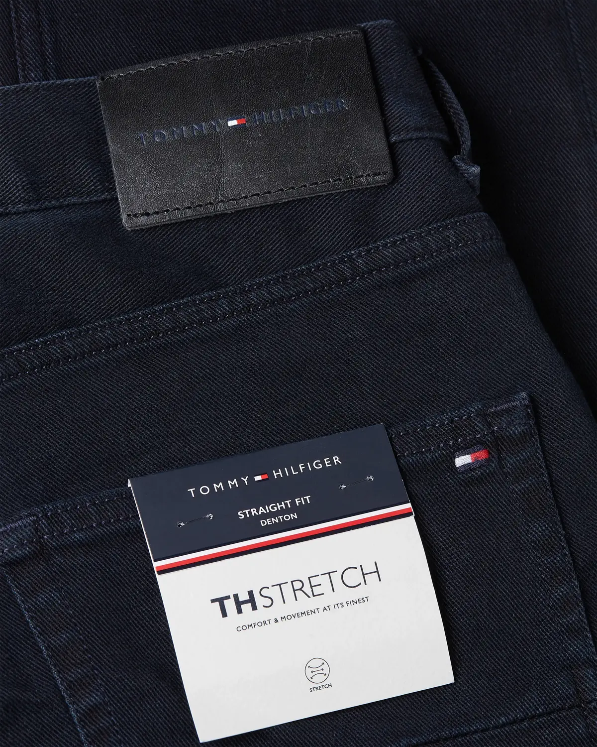 Tommy Hilfiger STRAIGHT DENTON PSTR, 1BR Siyah Erkek Jean Pantolon