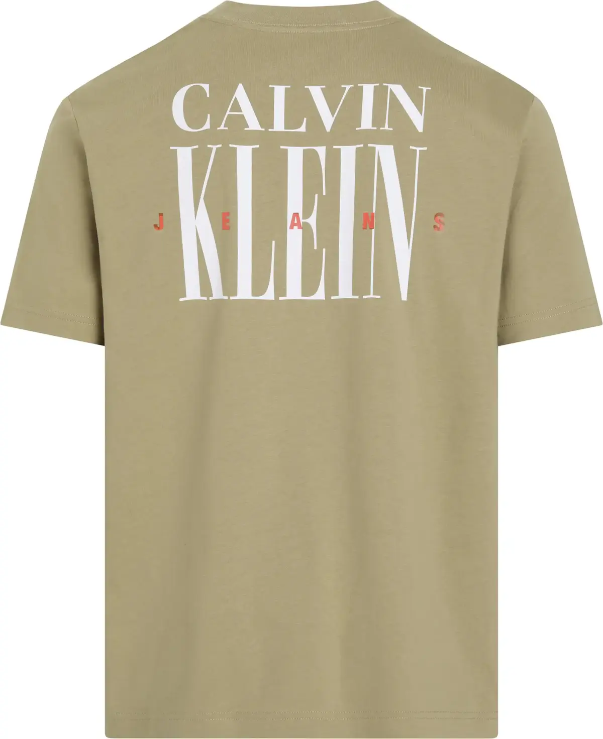 Calvin Klein SERIF FONT GRAPHIC T, HI0 Bej Erkek T-Shirt & Polo