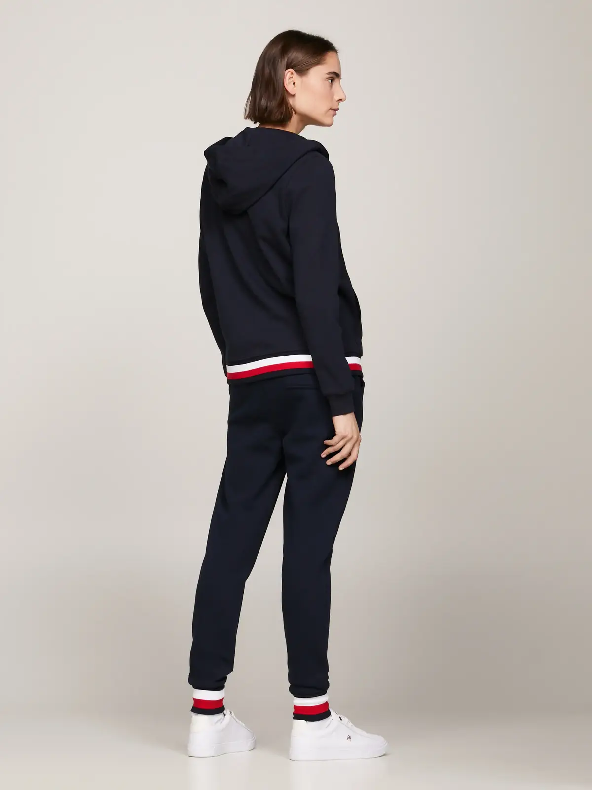 Tommy Hilfiger HERITAGE ZIP-THROUGH Kadın Siyah Hoodie