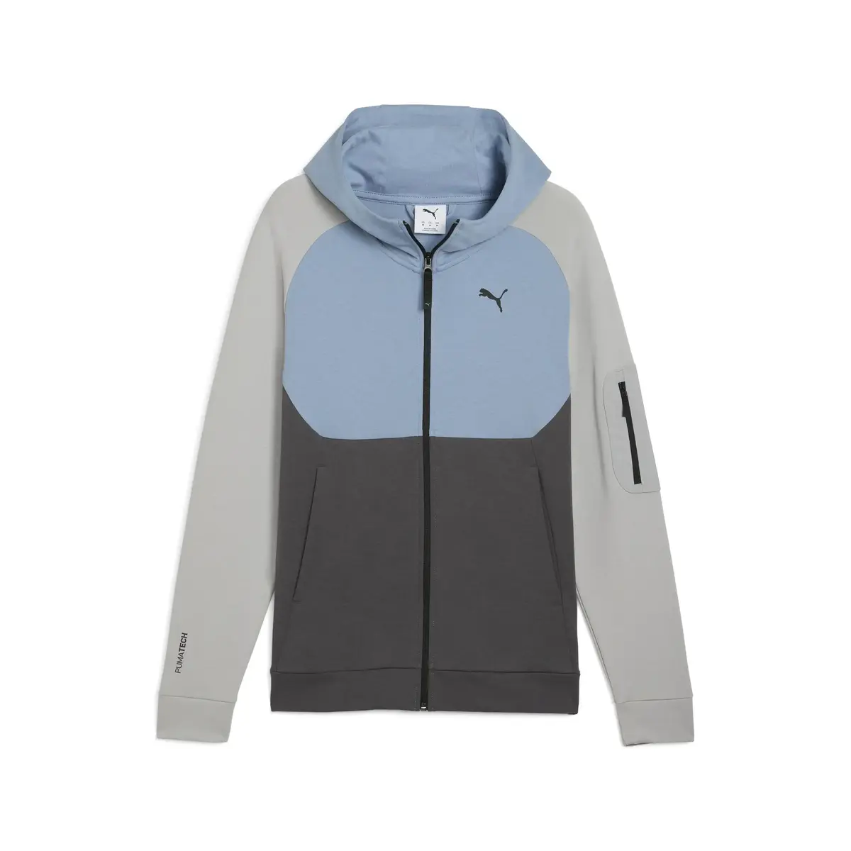 Puma PUMATECH FZ Hoodie Mavi Erkek Fermuarlı Üst