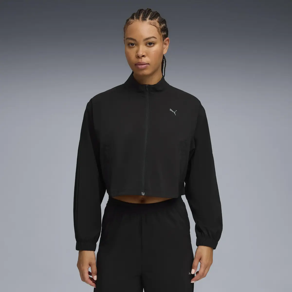 Puma W FASHION JACKET Siyah Kadın Fermuarlı Ceket