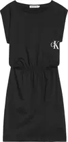 Calvin Klein MONOGRAM OFF PLACED Kadın Siyah Elbise