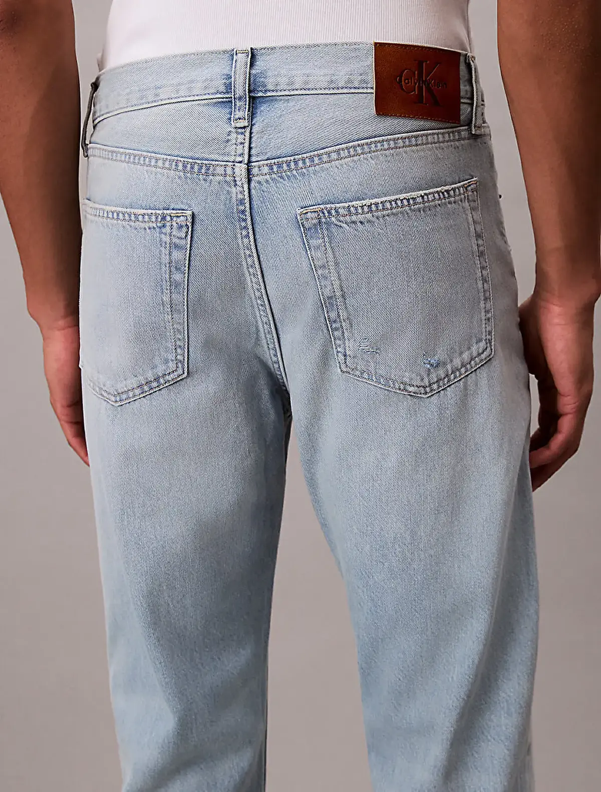 Calvin Klein STNDRD STRGHT RAMS HEAD ECO COOL Mavi Erkek Jeans
