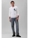 Calvin Klein LS EU 350TERRY CK BAUHAUS LOGO C Beyaz Erkek Sweatshirt