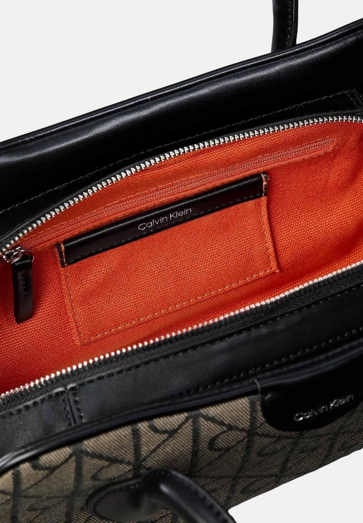 Calvin Klein EMBLEM TRIO JACQUARD, 8E3 Siyah Kadın Çanta