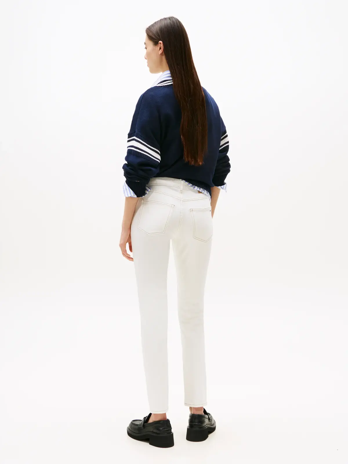 Tommy Hilfiger LUCY MR SLIM DI4192, 1D0 Beyaz Kadın Kot Pantolon