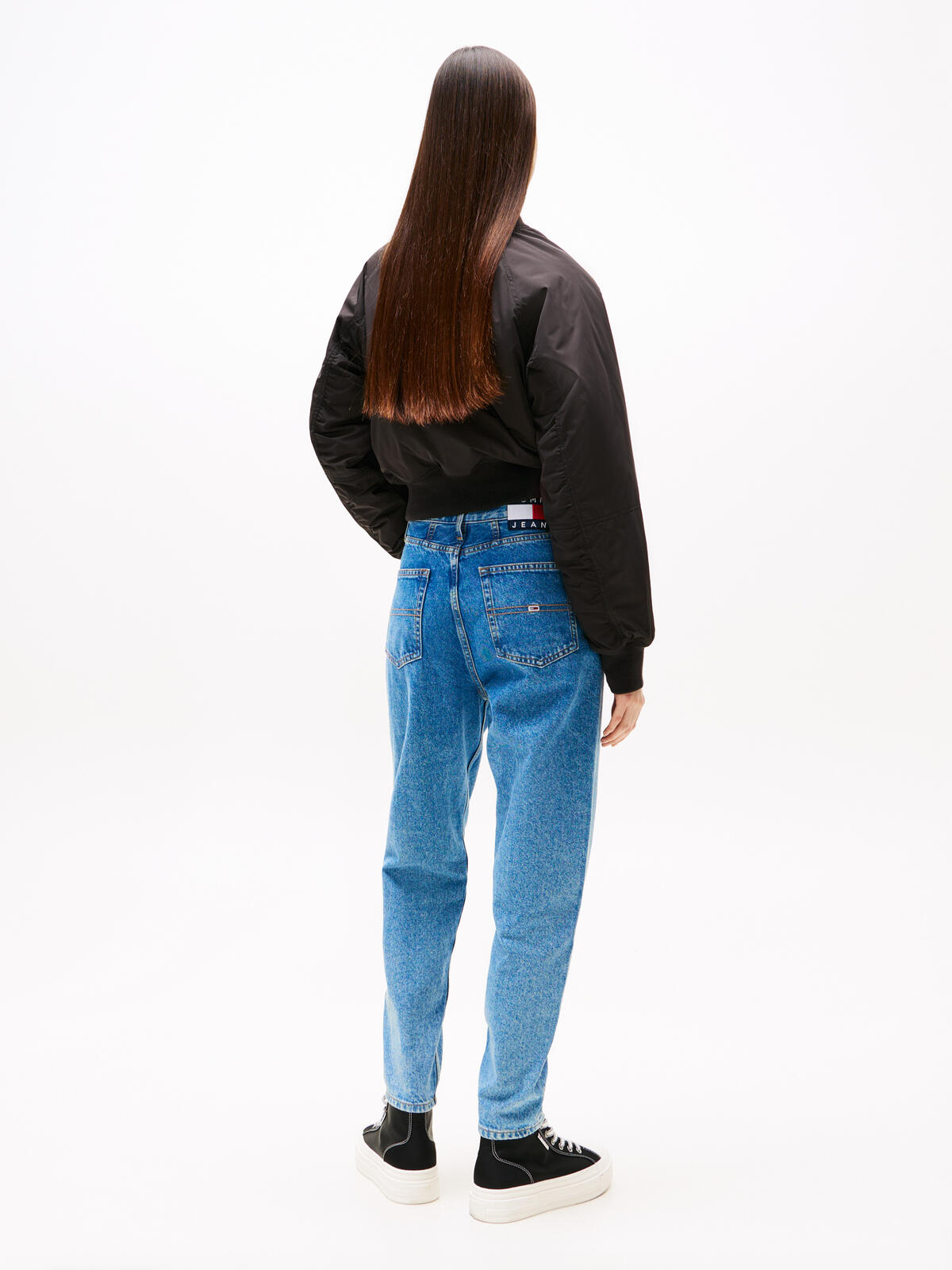 Tommy Hilfiger MOM JEAN UHR TPR NOS Kadın Mavi Kot Pantolon