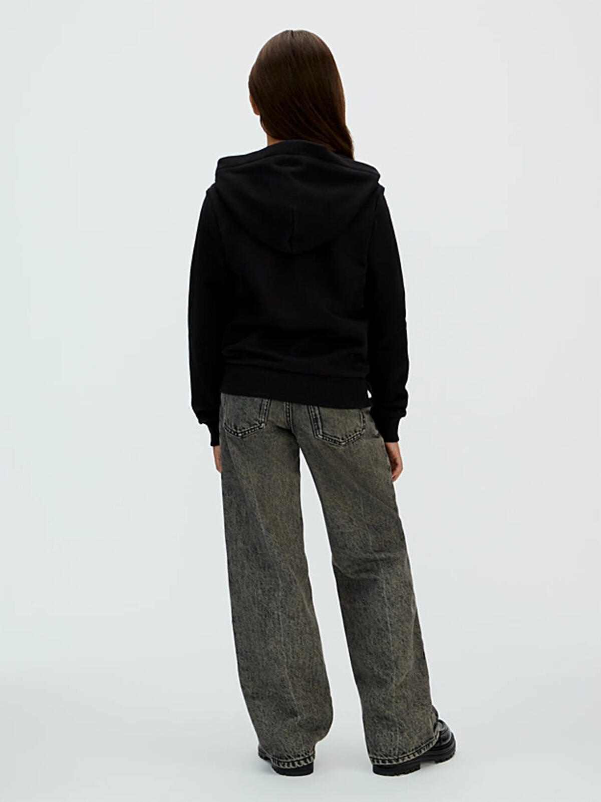 Calvin Klein MINI BADGE ZIP-THROU Siyah Çocuk Kapüşonlu Sweatshirt