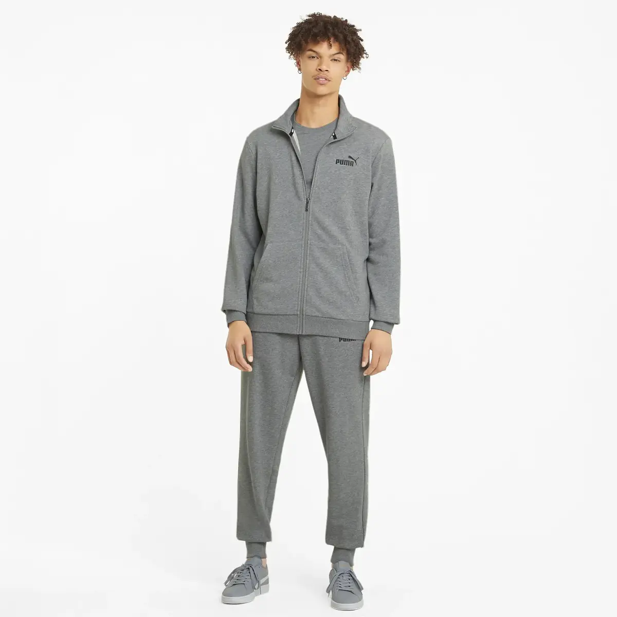 Puma ESS Track Jacket TR Gri Erkek Sweatshirt