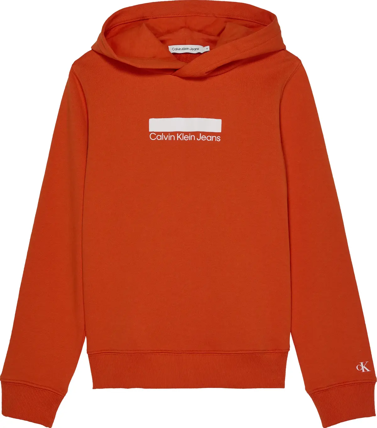 Calvin Klein SMALL BLOCK LOGO HOO Erkek Turuncu Hoodie