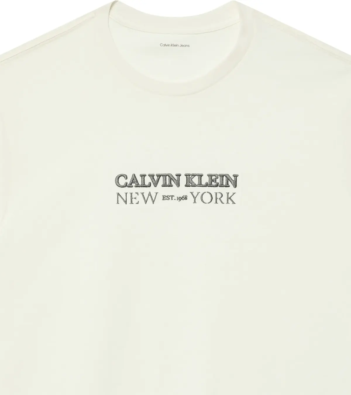 Calvin Klein SS 20S WHSL SP CKLEIN NY GRAPHIC Erkek Krem T-Shirt