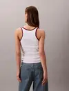 Calvin Klein CTN RIB TANK WITH Beyaz Kadın Atlet