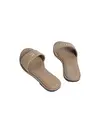 Calvin Klein ROUND FLAT SNDL LTH Kahverengi Kadın Deri Terlik