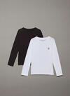 Calvin Klein CHEST MONO LS T-SHIR, 0K9 Beyaz Çocuk T-Shirt