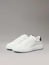 Calvin Klein LOW TOP LACE UP LTH, 0K9 Beyaz Erkek Günlük Spor Ayakkabı