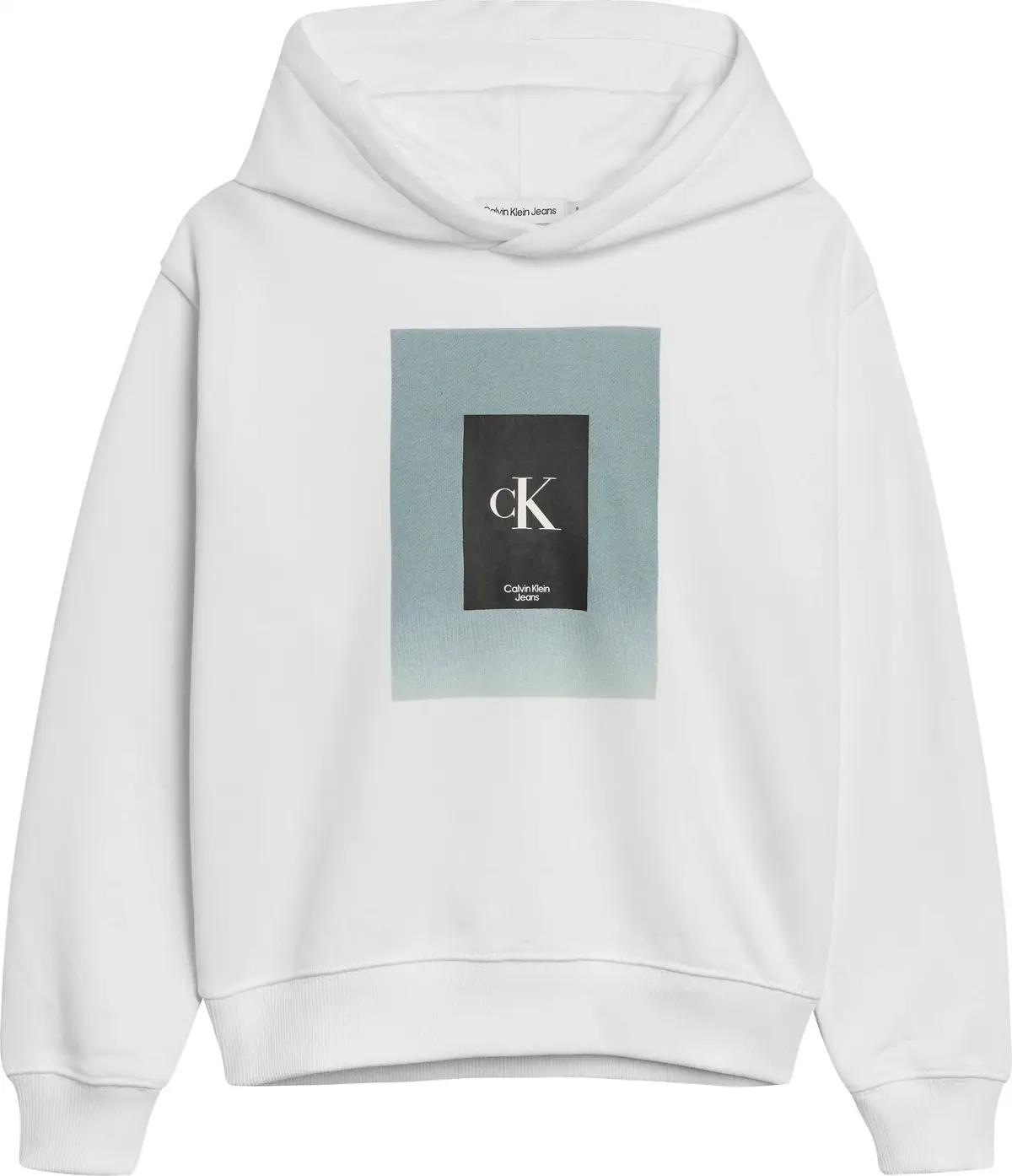 Calvin Klein GRADIENT BOX LOGO HO Erkek Beyaz Hoodie