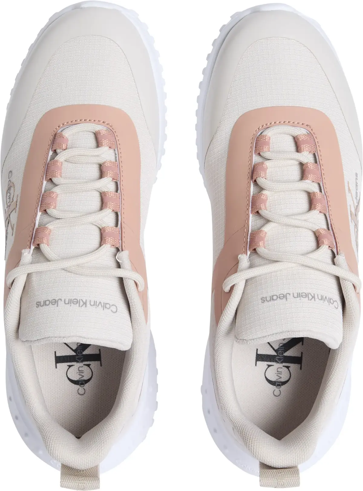 Calvin Klein EVA RUNNER LOW LACE, 0GA Krem Kadın Spor Ayakkabı & Sneaker