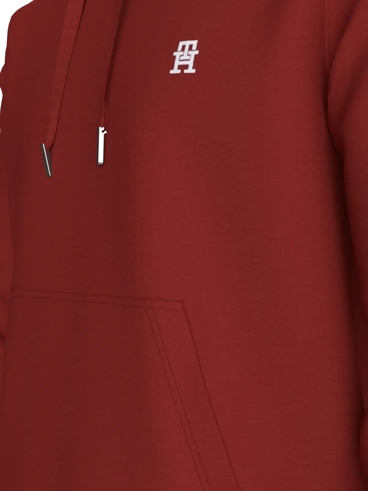 Tommy Hilfiger MONOGRAM IMD HOODIE Erkek Kırmızı Sweatshirt