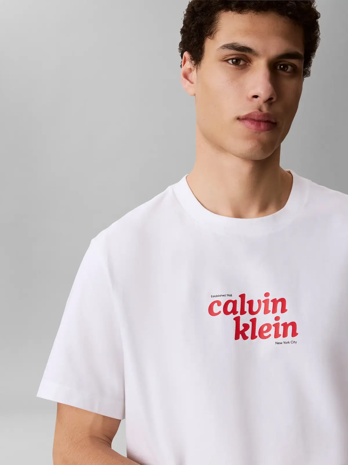Calvin Klein SS 20S CALVINKLEIN Beyaz Erkek Tişört