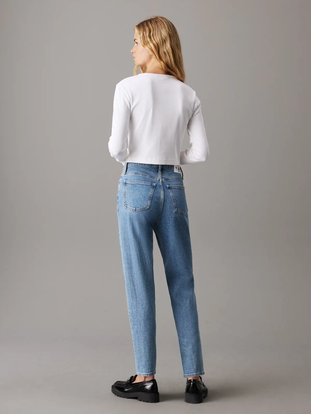 Calvin Klein MOM JEAN Mavi Kadın Kot Pantolon