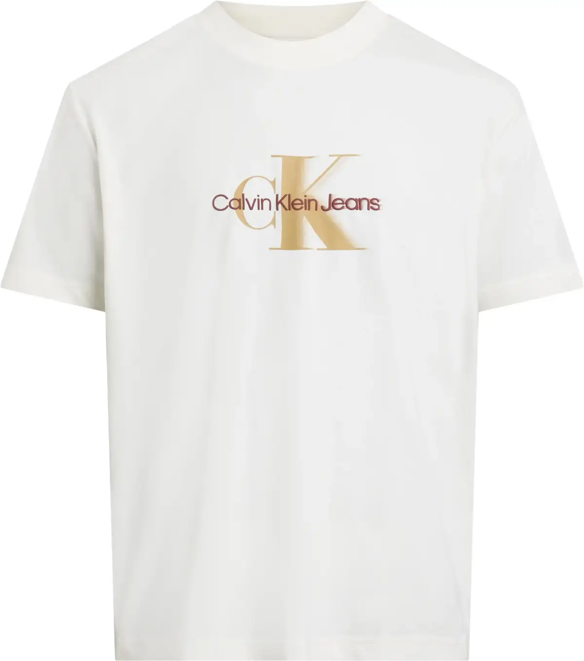 Calvin Klein MONOLOGO SHIFT TEE, YAS Krem Erkek T-Shirt & Polo