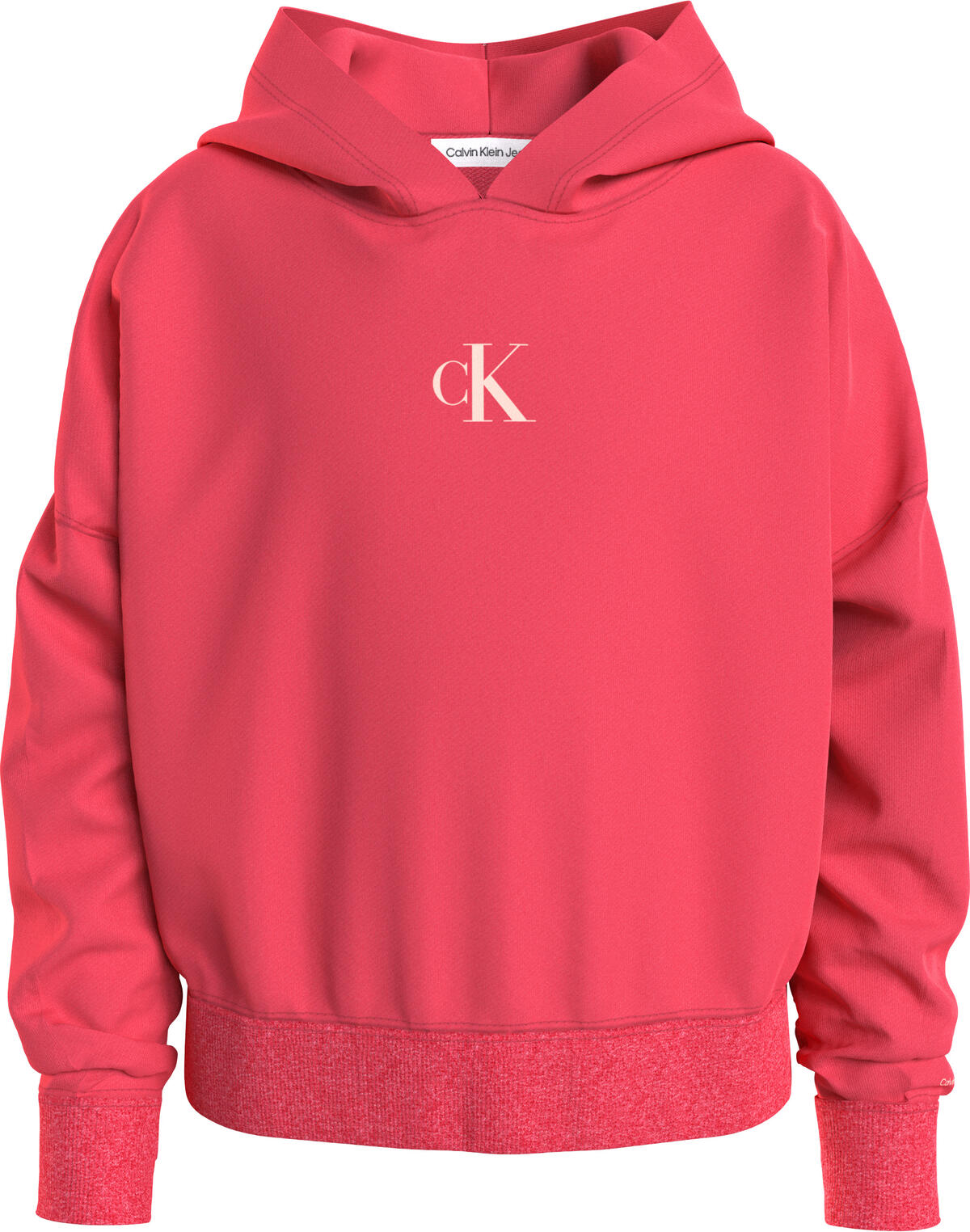 Calvin Klein CK LOGO BOXY HOODIE Kadın Pembe Hoodie