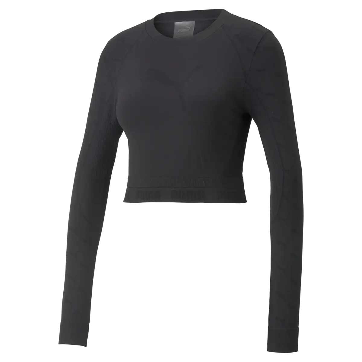 Puma EVOKNIT Longsleeve Tee Siyah Kadın Crop T-shirt
