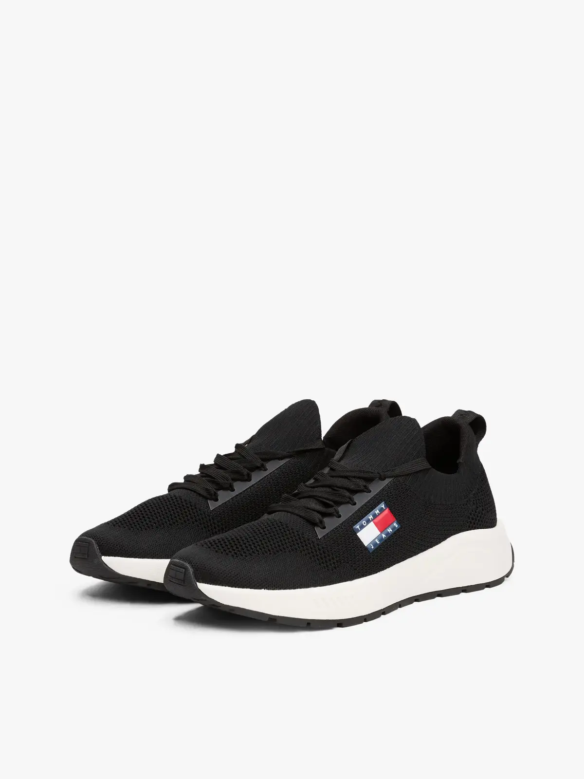 Tommy Hilfiger TJM RUNNER KNTITTED, BDS Siyah Erkek Spor Ayakkabı & Sneaker