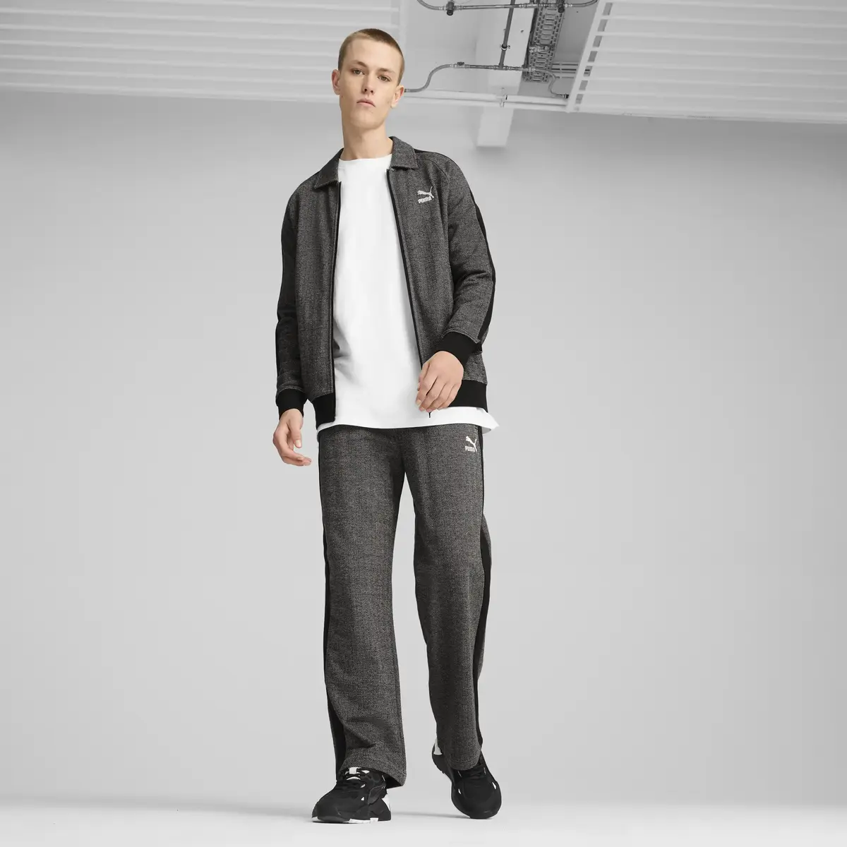 Puma T7 Relaxed Track Pants Siyah Erkek Eşofman Altı