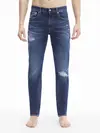 Calvin Klein SLIM TAPER Erkek mavi Kot Pantolon