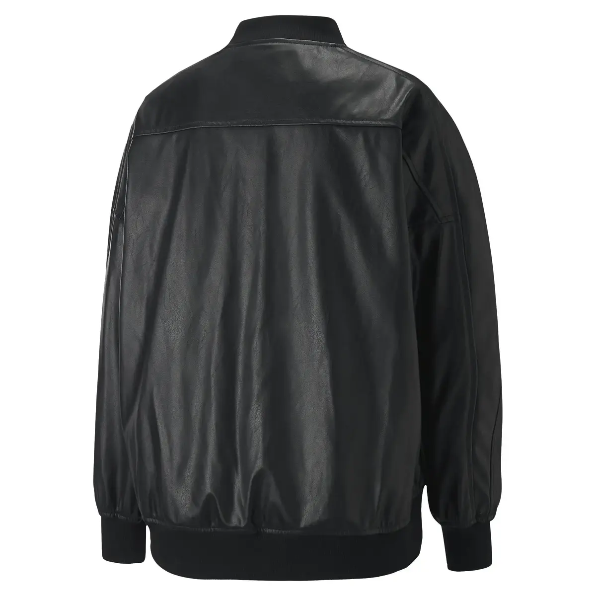 Puma T7 Faux Leather Bomber Siyah Kadın Bomber Suni Deri Ceket