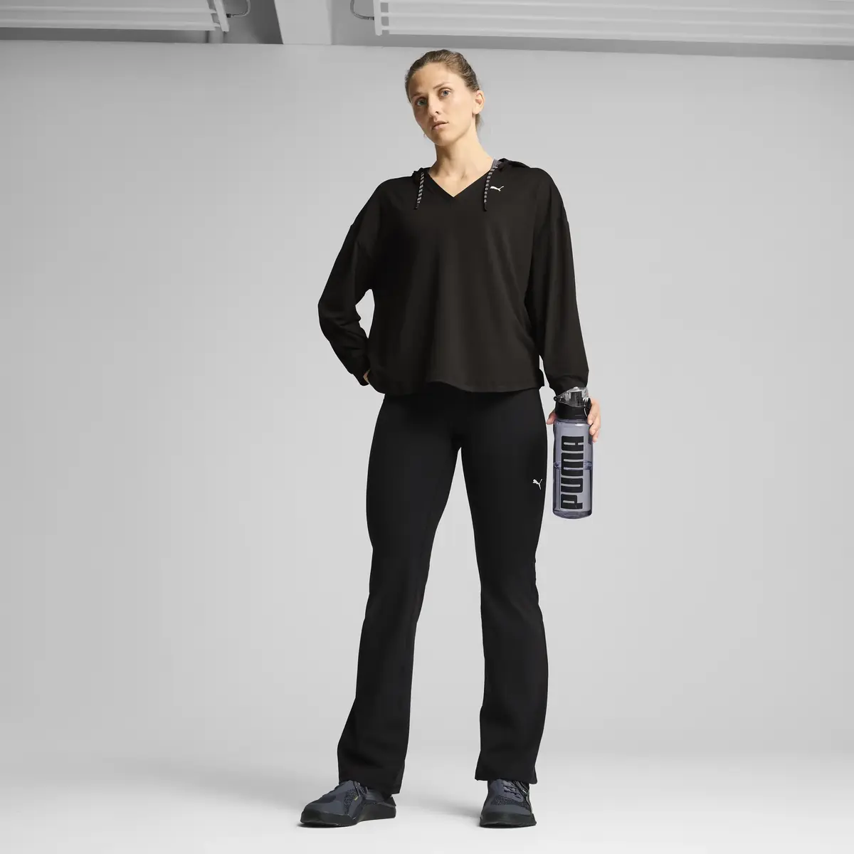 Puma W CLOUDSPUN HOODIE Siyah Kadın Hoodie