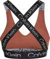 Calvin Klein WO - Medium Support Kadın Kahverengi Spor Sütyeni