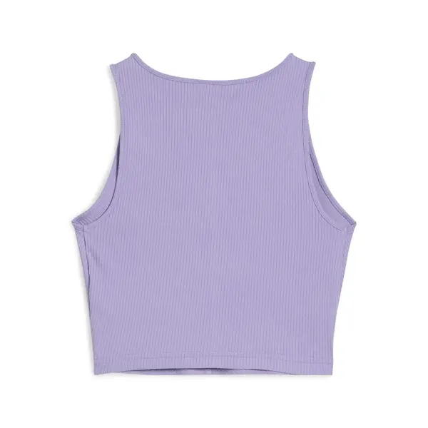 PUMA WARDROBE ESS Ribbed Crop Top Mor Kadın Crop