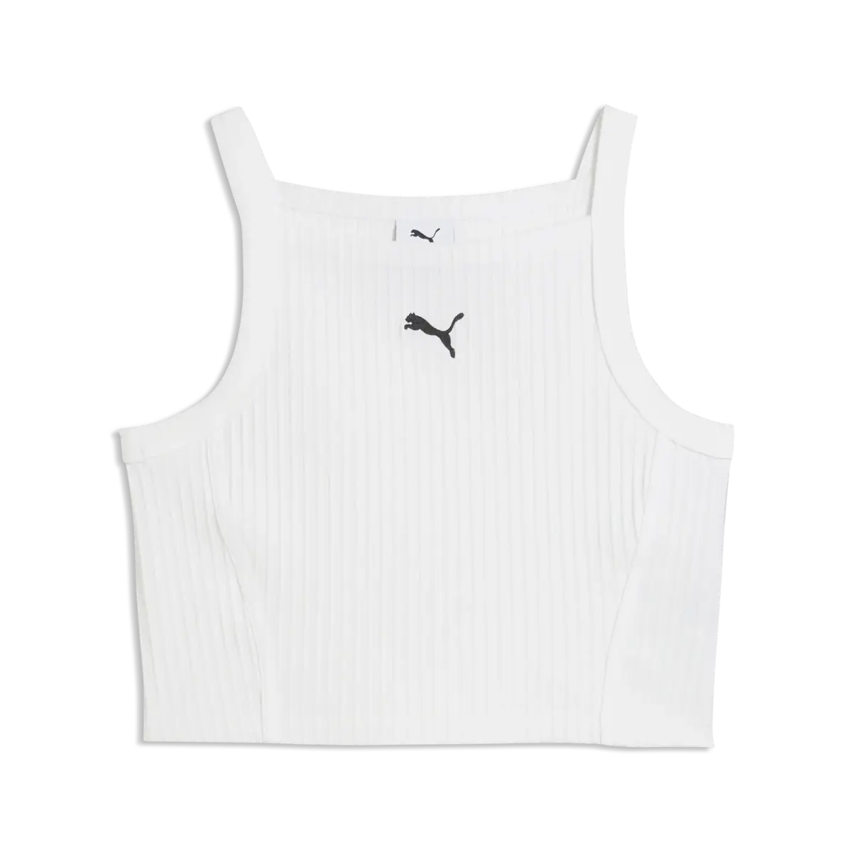 Puma ESS Ribbed Crop Top Beyaz Kadın Askılı T-shirt