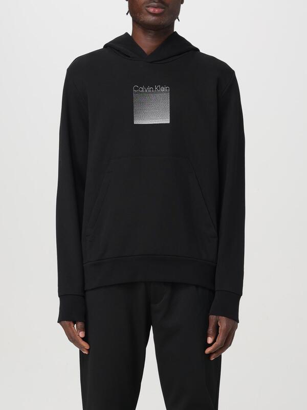 Calvin Klein OMBRE EMBROIDERED LO, BEH Siyah Erkek Sweatshirt