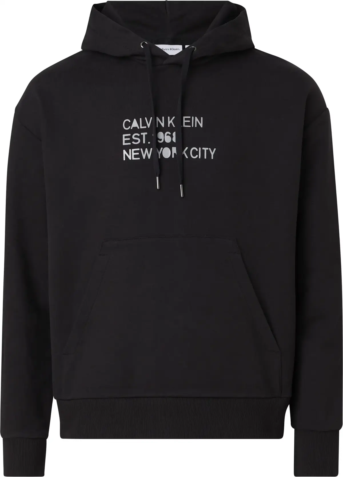Calvin Klein MIXED PRINT STENCIL Erkek Siyah Hoodie