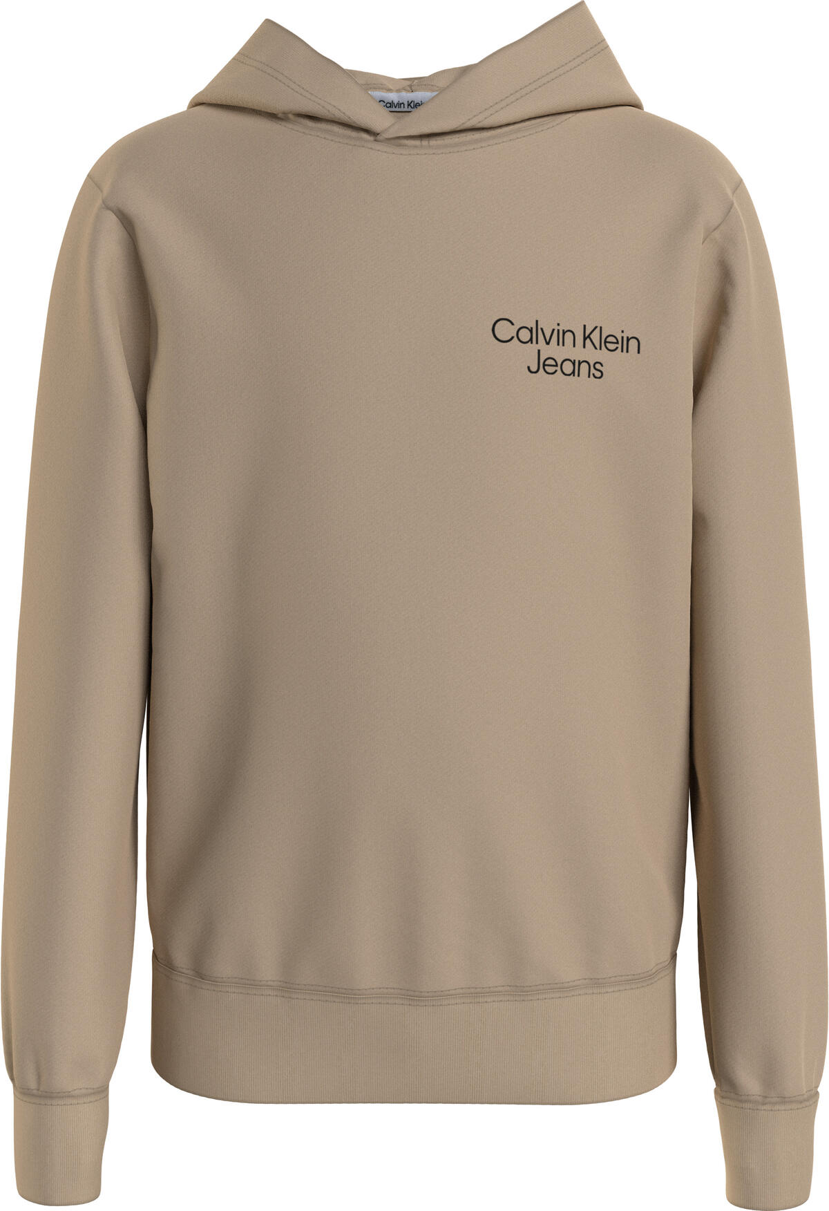Calvin Klein CKJ STACK LOGO HOODI Erkek Bej Hoodie