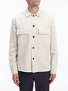 Calvin Klein COTTON LINEN TENCEL Erkek Krem Gömlek
