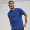 Puma ESS Logo Tee Mavi Erkek T-Shirt